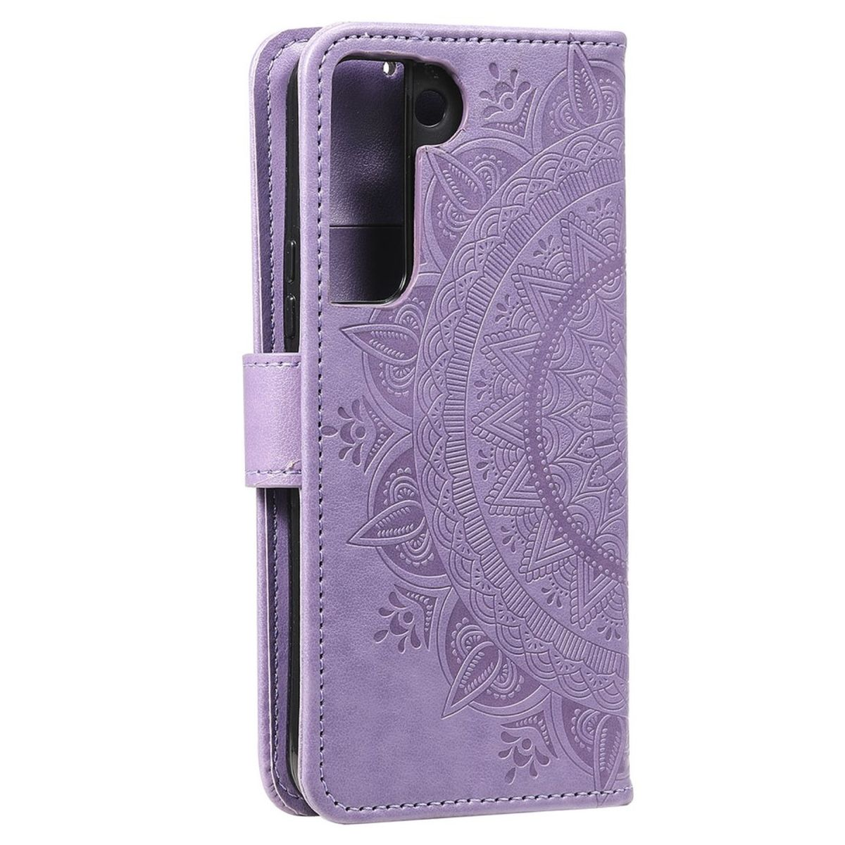COVERKINGZ Klapphülle mit Galaxy Bookcover, 5G, S22 Mandala Samsung, Muster, Lila