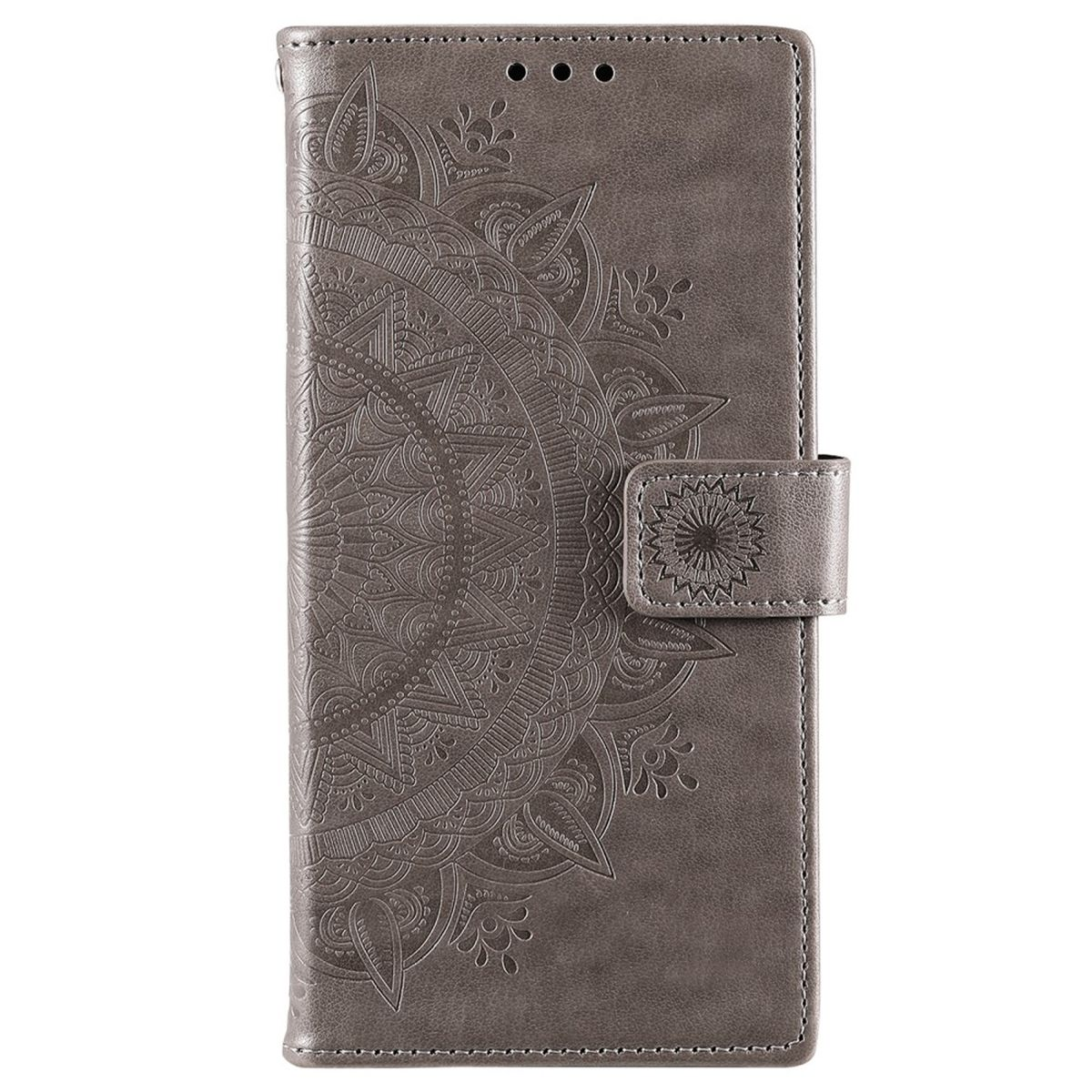 Mandala COVERKINGZ mit Samsung, Grau Bookcover, Galaxy Klapphülle Muster, S22 5G,