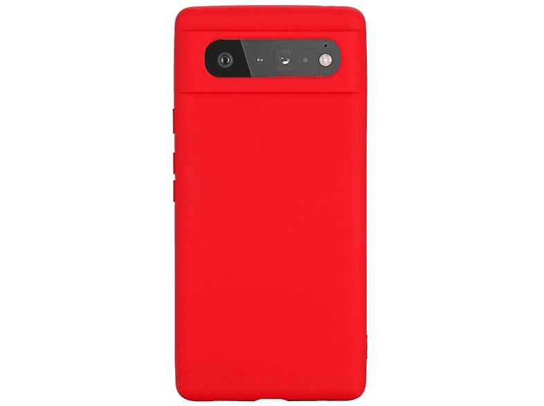 COVERKINGZ Handycase aus Rot Silikon, Pixel Google, Backcover, 6