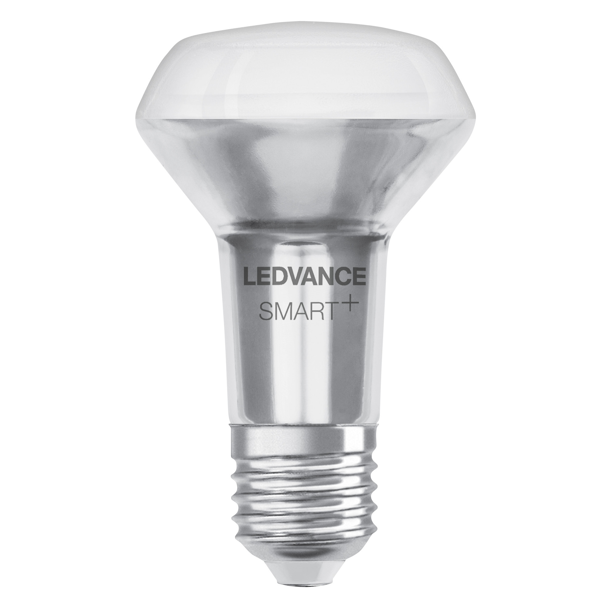 LEDVANCE Smart-Lampe. Silber und weiß mit markanter Form. Schraubsockel.