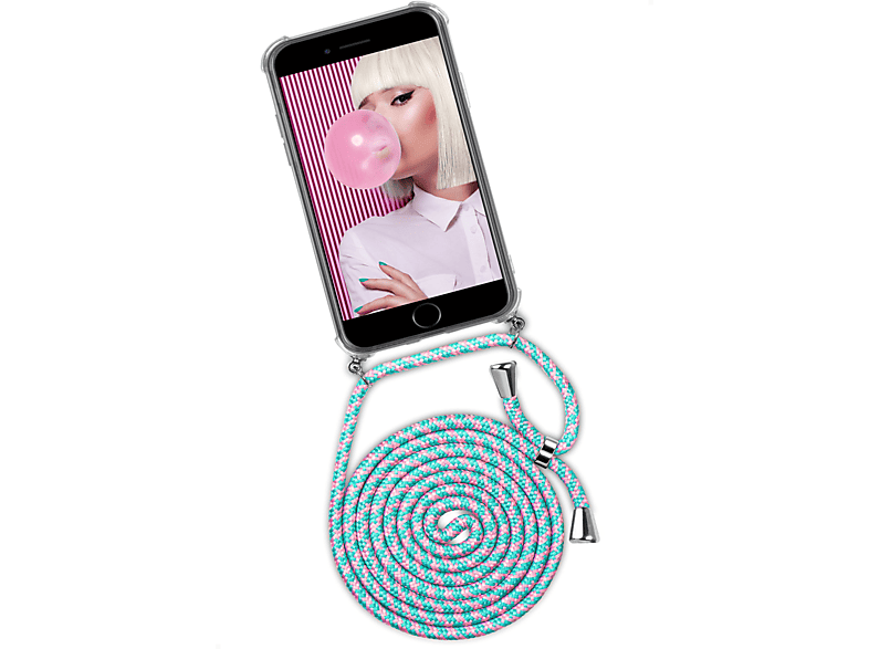 ONEFLOW Twist Umhängetasche, SE Case, (Silber) (2020), iPhone Apple, Bubblegum