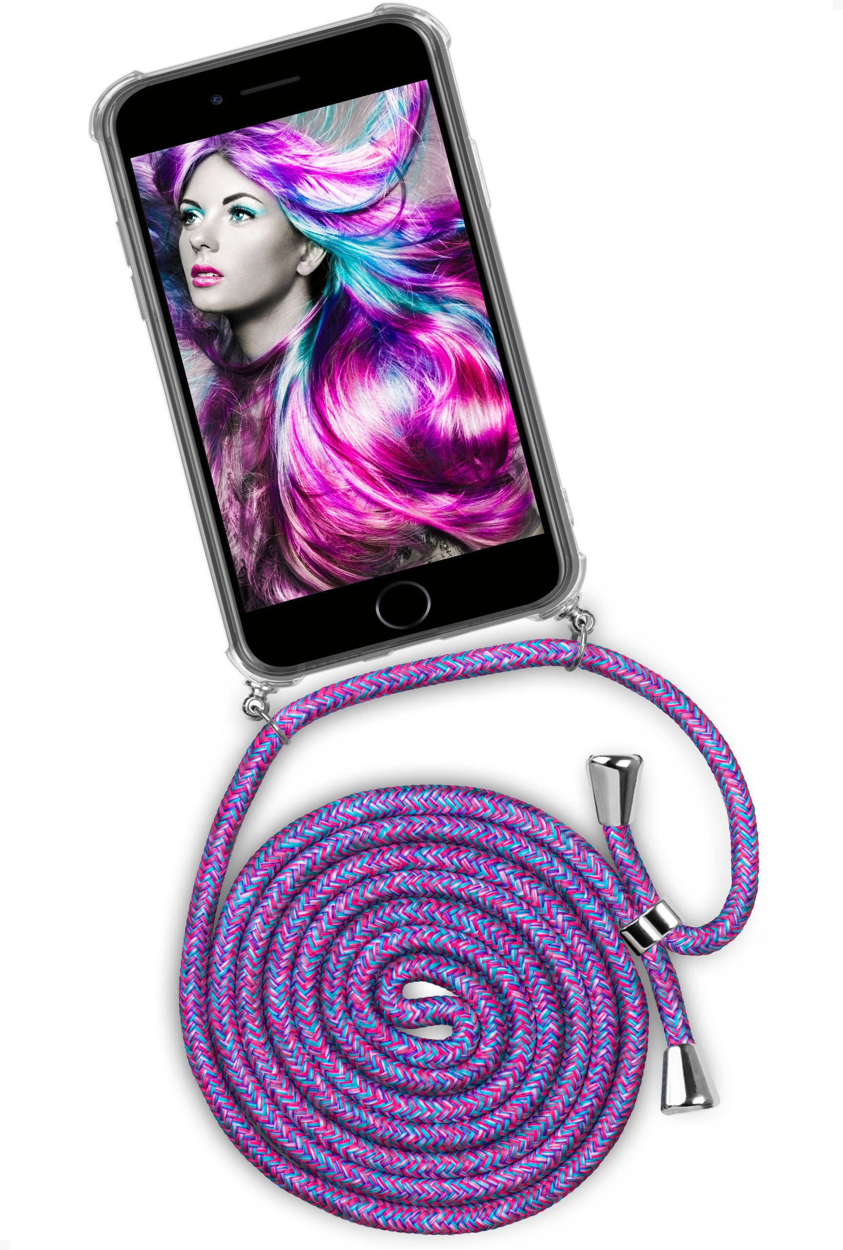 ONEFLOW Twist Case, iPhone / Apple, (Silber) iPhone Backcover, 6s Crazy 6, Unicorn
