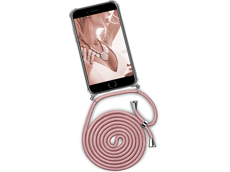 / 8, iPhone Blush Apple, 7 ONEFLOW (Silber) iPhone Backcover, Case, Shiny Twist