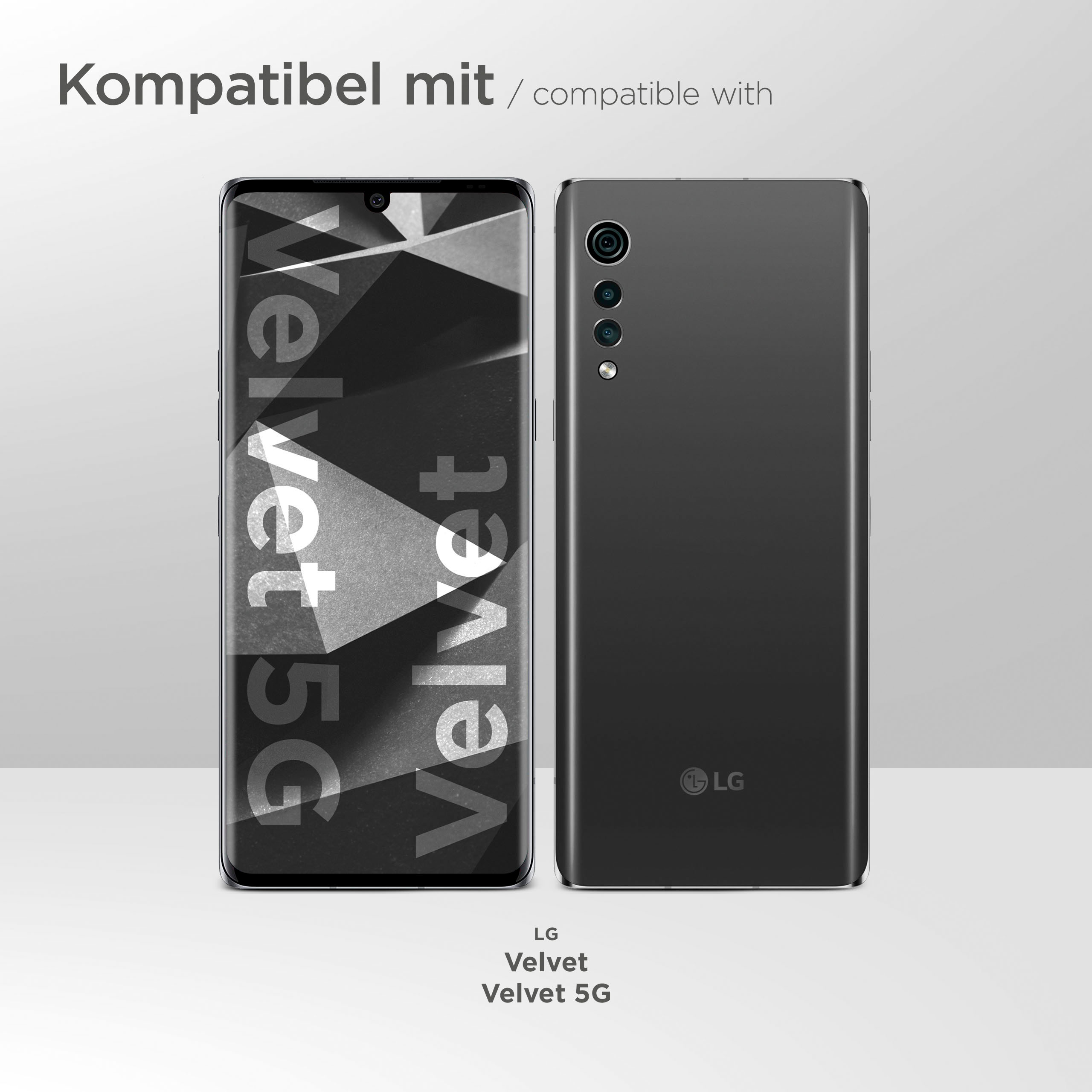 Schutzfolie, 3x 5G) Velvet MOEX / klar Displayschutz(für LG Velvet