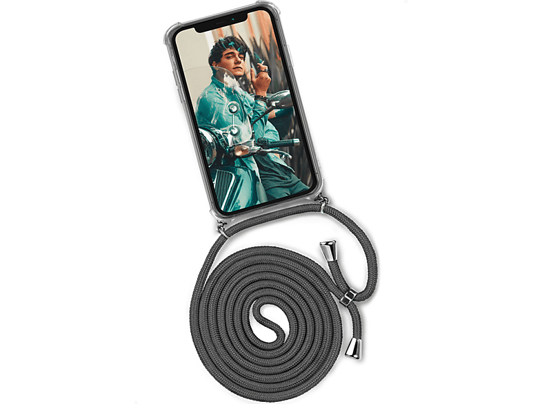 ONEFLOW Twist Case, Backcover, Apple, iPhone 12 / 12 Pro, Cool Elephant (Silber) | Handyketten