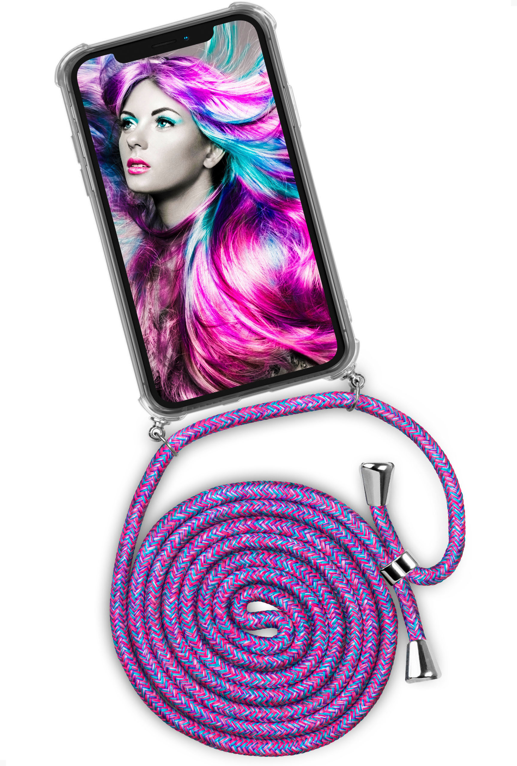 ONEFLOW Twist Case, Crazy 12 Apple, 12 (Silber) / Pro, iPhone Backcover, Unicorn