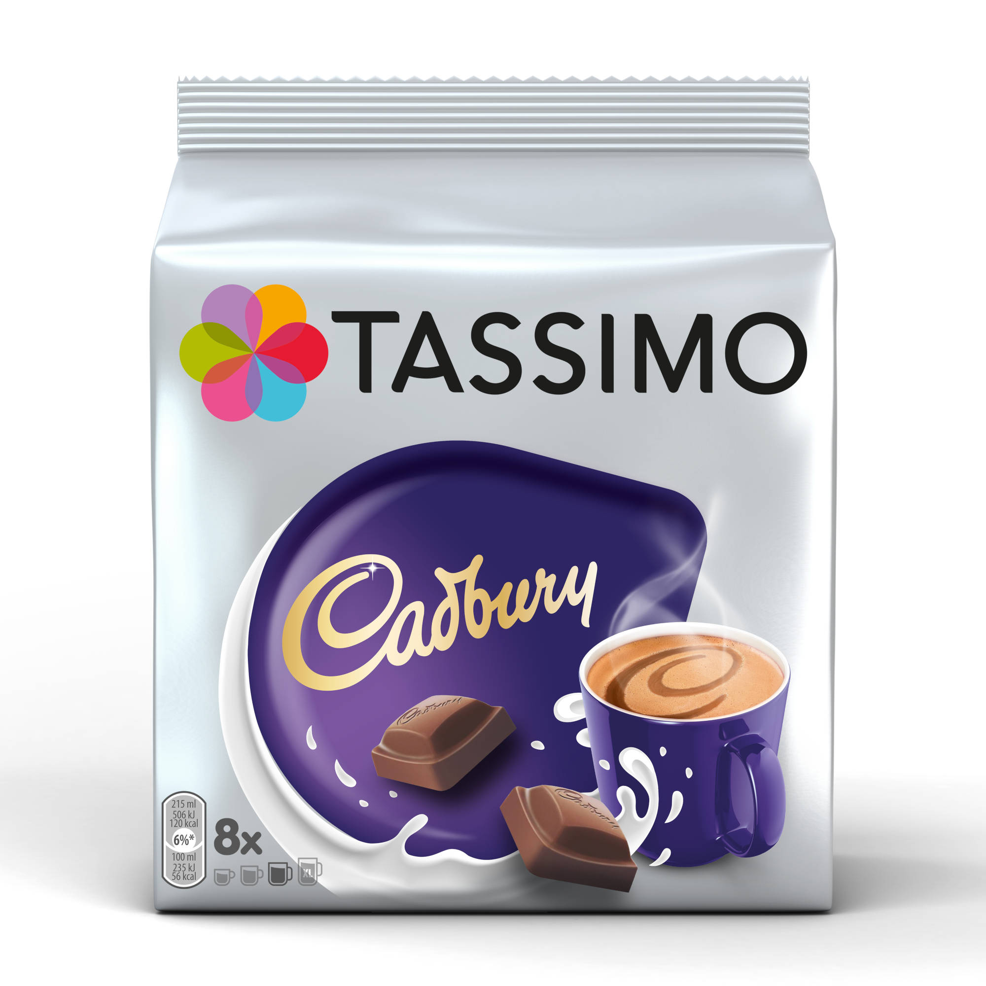 TASSIMO Cadbury (T-Disc Chocolate 8 5 T (Tassimo Maschine Discs Getränke System)) Hot Kakaokapseln x
