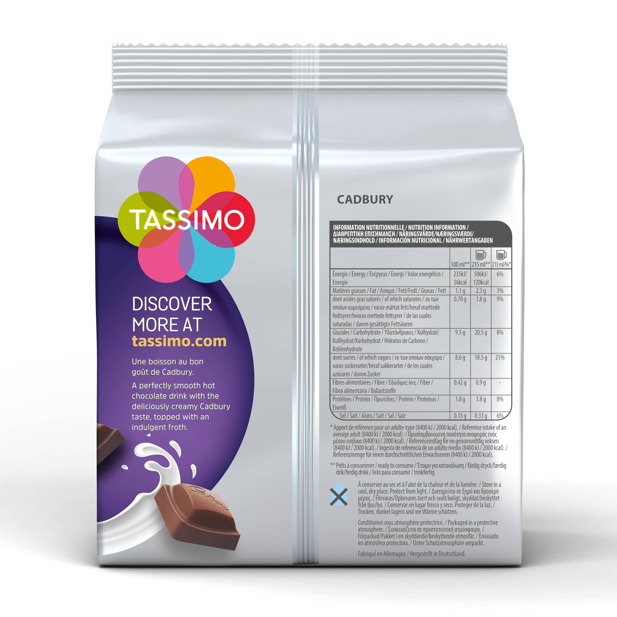 TASSIMO Cadbury Hot (Tassimo 5 Discs 8 (T-Disc Getränke x T Kakaokapseln Chocolate Maschine System))