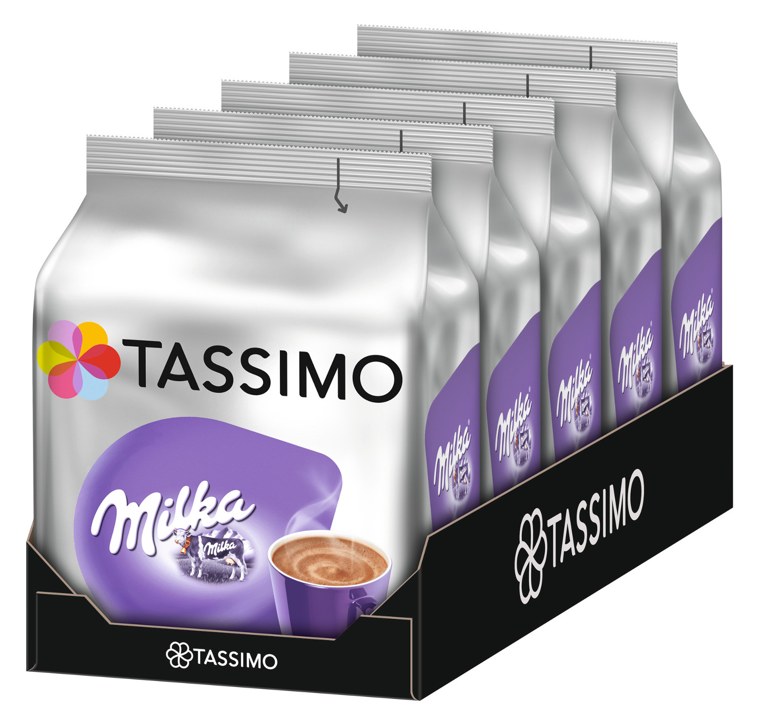 TASSIMO Milka 5 Schokolade 8 Maschine Kakaokapseln (Tassimo Discs (T-Disc Spezialität x Getränke T System))