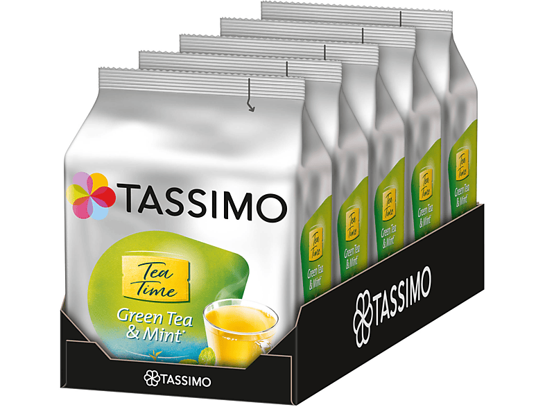 TASSIMO Tea Time Grüner Tee mit Minze T Discs 5 x 16 Getränke Teekapseln (Tassimo Maschine (T-Disc System))