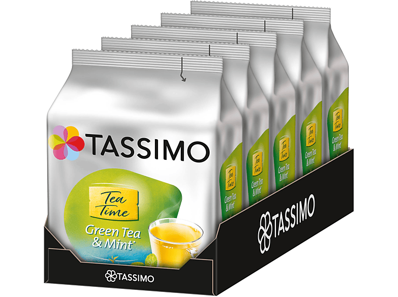 TASSIMO Tea Time Grüner Tee mit Minze 5 x 16 Teekapseln (Tassimo
