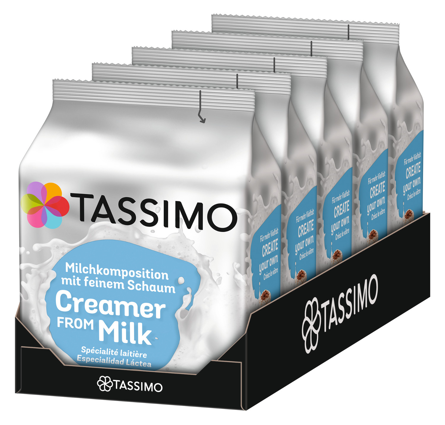 TASSIMO Milchkomposition T Discs Maschine 5 (T-Disc System)) 16 für (Tassimo Milchkapseln Kaffeespezialitäten Milchschaum x