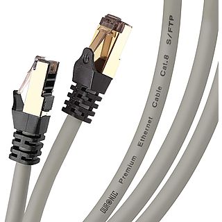 Cable de red - DURONIC Duronic GREY 5M CAT8 Cable de ethernet - Trenzado interno y RJ45 - Ancho de banda 2GHz - Color gris, Cat-8, , Gris