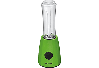 Batidora de vaso - SM 386 CB, Batidora Vaso Individual, Smoothie Maker, Botella Portátil 0,6L, Cuchillas Acero Inox, si BOMANN, 250 W, 2 velocidades, Verde |