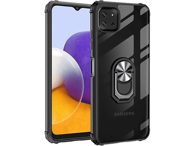 Ring, CASEONLINE Galaxy 5G, Samsung, A22 Backcover, Silber