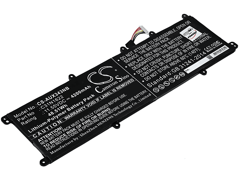 POWERY Akku für Asus UX530UX-FY005R Li-Polymer Akku, 4200mAh