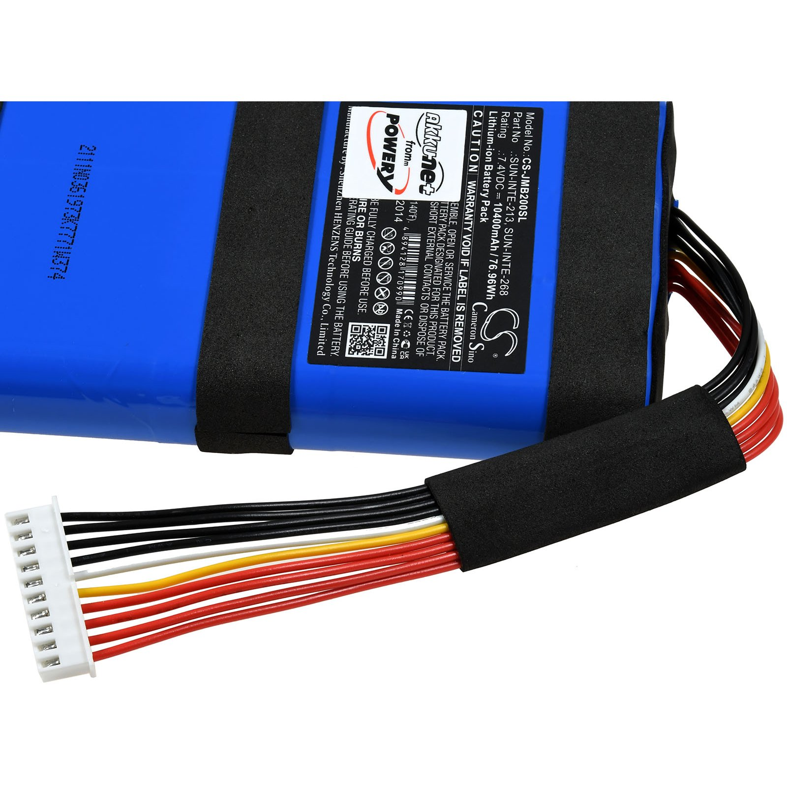 Akku POWERY 7.4 10400mAh Li-Ion für Akku, Volt, JBL SUN-INTE-213 Typ