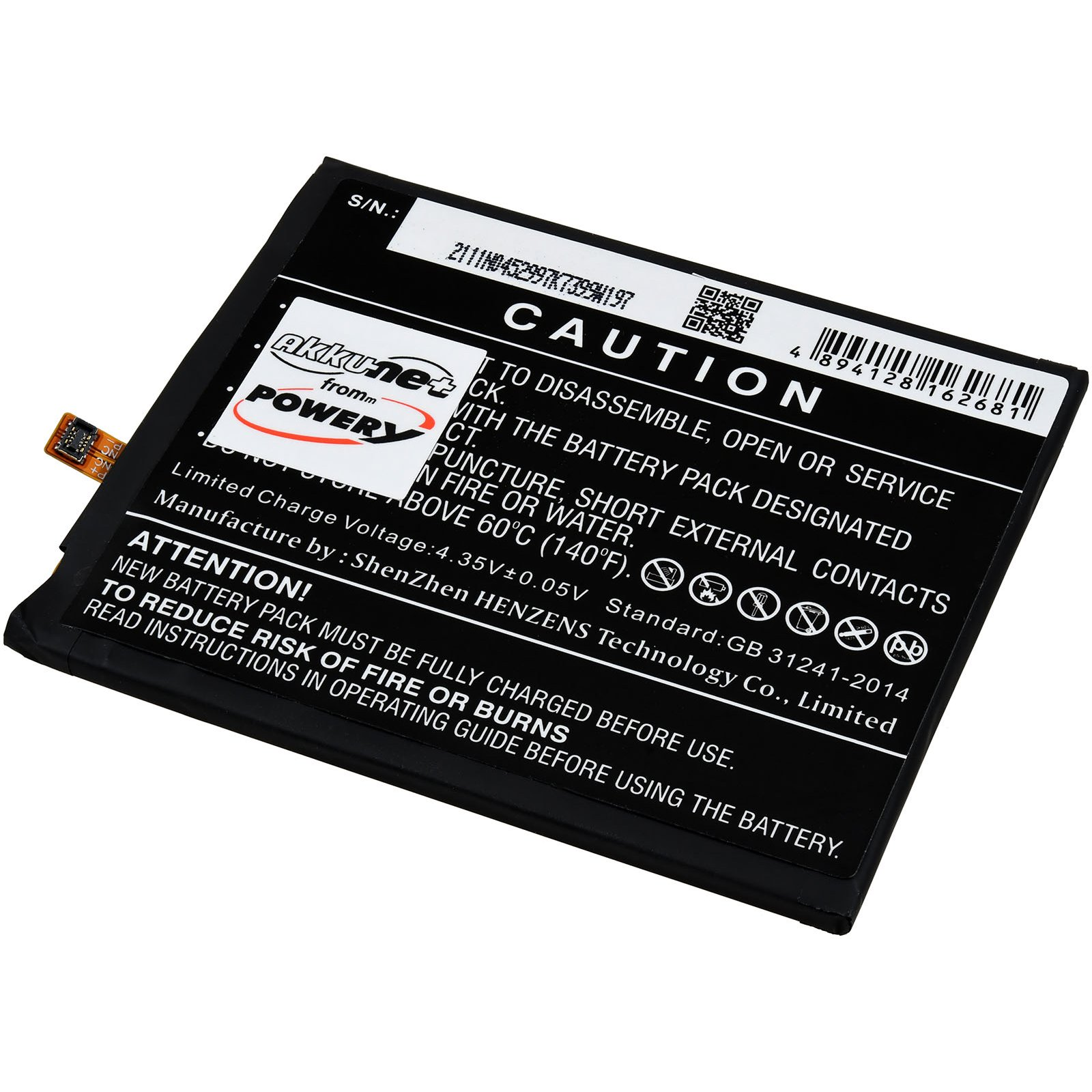 POWERY Akku 3.8 XT2052-1 Volt, Akku, 3350mAh für Li-Polymer Motorola