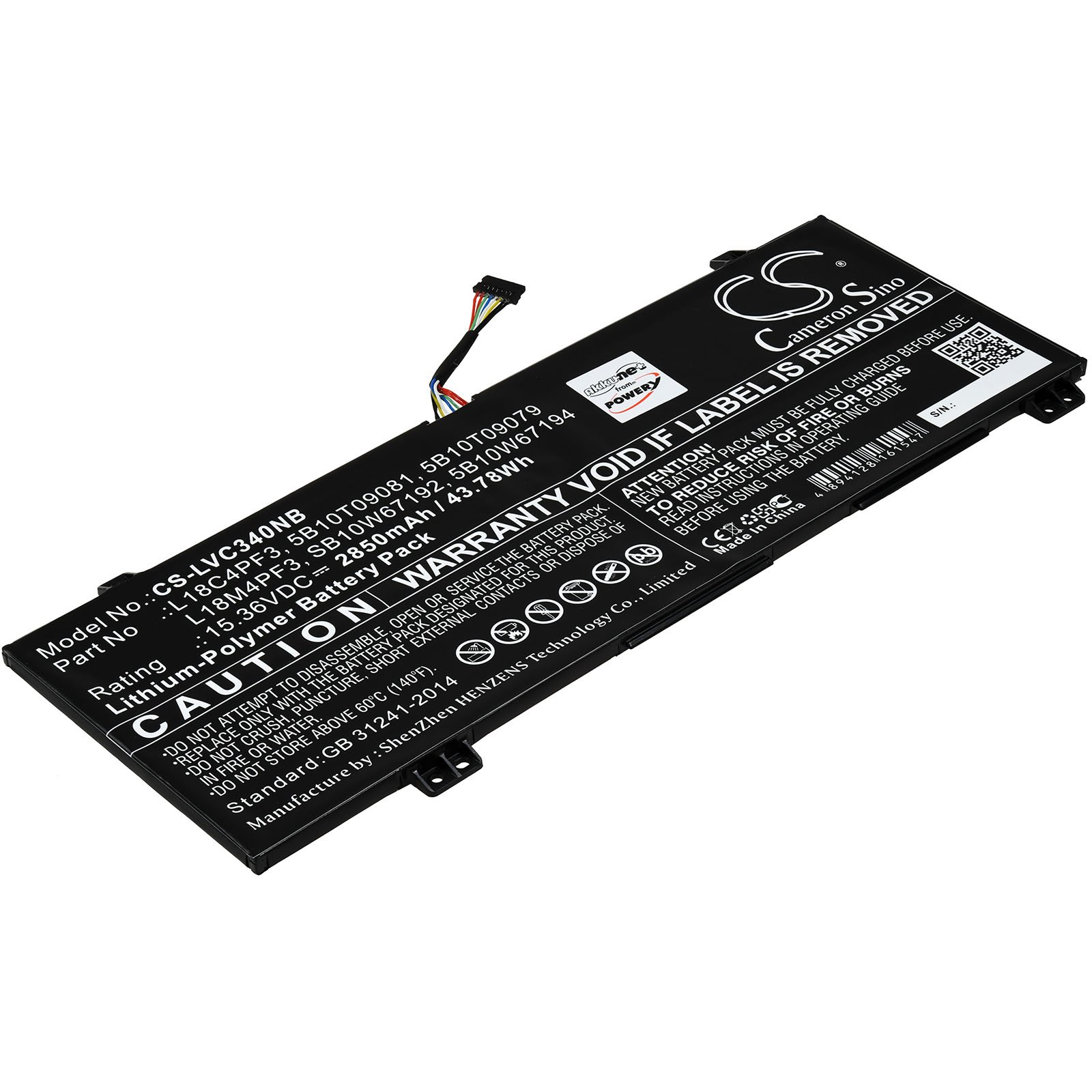 POWERY Li-Polymer SB10W67192 2850mAh Typ für Lenovo Akku, Akku