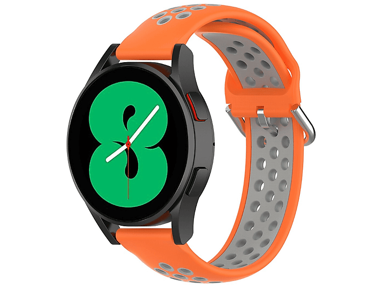 CASEONLINE EBN, Smartband, Samsung, (44mm), Orange/Grau 4 Watch Galaxy