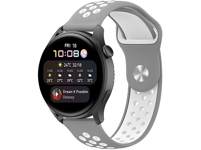 CASEONLINE EBN, Watch Huawei, 3, Smartband, Grau/Weiß