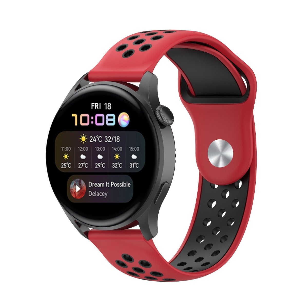 3 CASEONLINE Watch Rot/Schwarz Pro, EBN, Huawei, Smartband,
