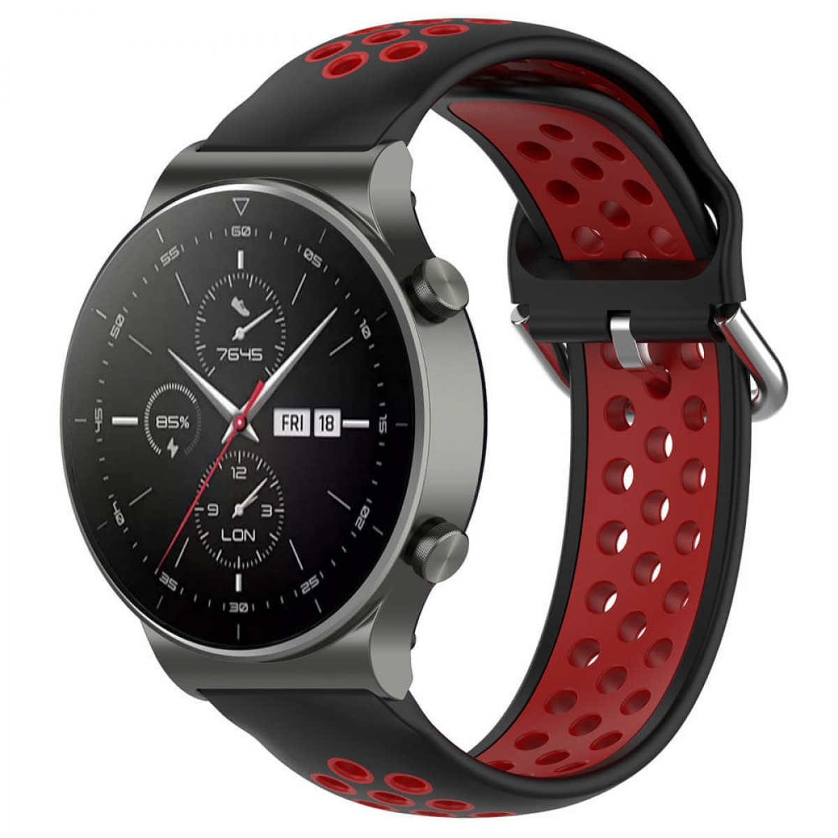 CASEONLINE EBN, (46mm), Galaxy Schwarz/Rot Classic Watch Samsung, 4 Smartband