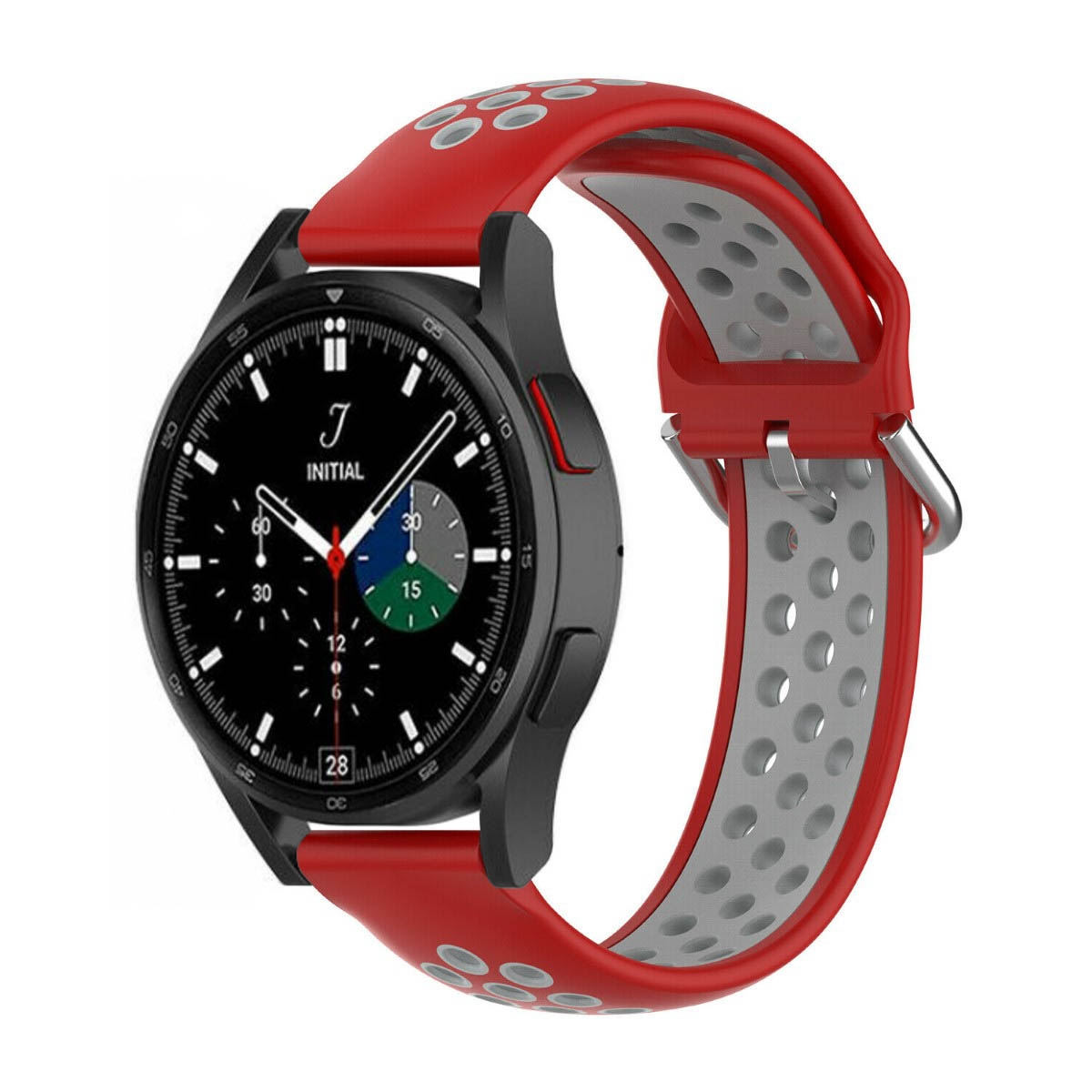 Watch Smartband, (42mm), Classic EBN, 4 CASEONLINE Rot/Grau Galaxy Samsung,