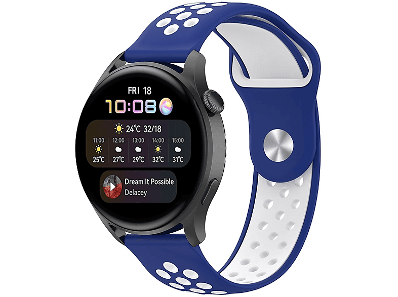 CASEONLINE EBN, Smartband, Huawei, Watch 3, Blau/Weiss