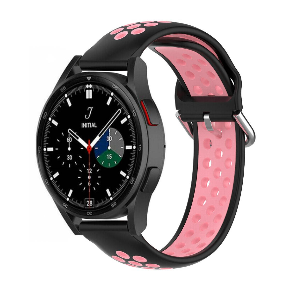 CASEONLINE EBN, Smartband, Samsung, Schwarz/Rosa 4 Classic Galaxy Watch (46mm)