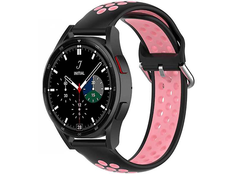 CASEONLINE EBN, Smartband, Samsung, Schwarz/Rosa 4 Classic Galaxy Watch (46mm)
