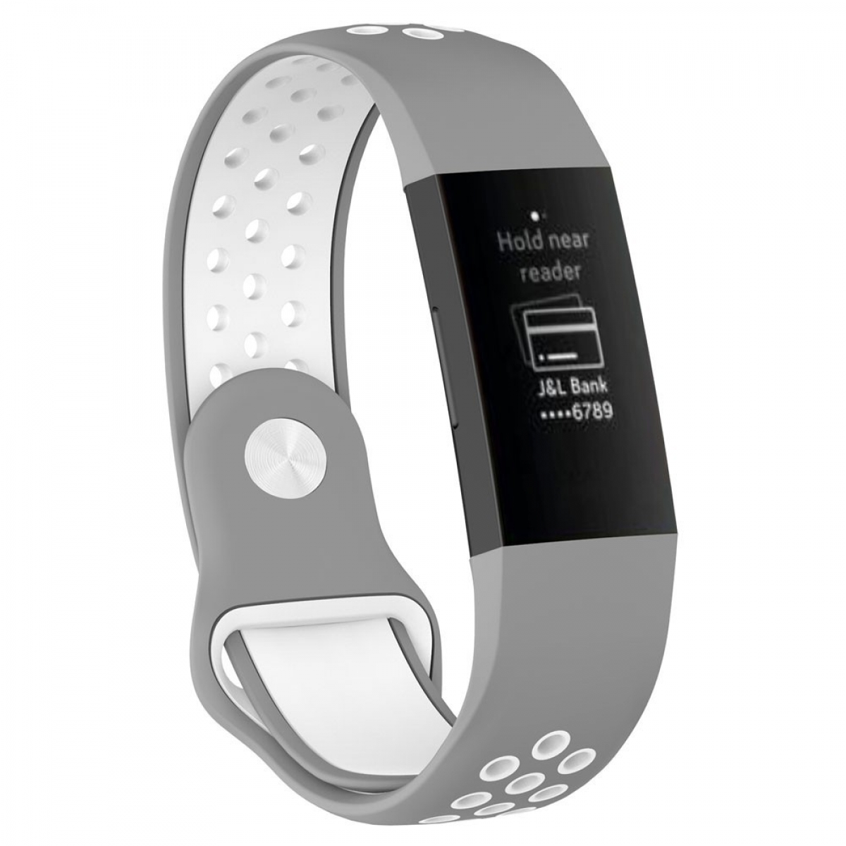 Fitbit Fitbit, Grau/Weiß 3, CASEONLINE Charge EBN, Smartband,
