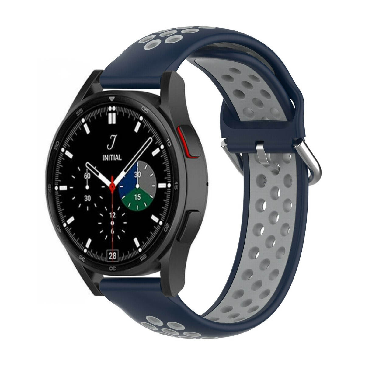 CASEONLINE EBN, Smartband, Samsung, 4 Galaxy (42mm), Marine/Grau Classic Watch