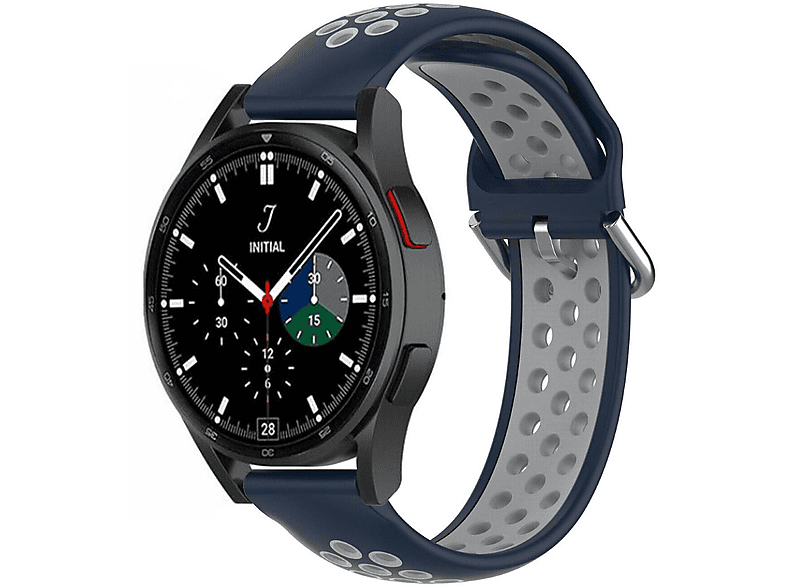CASEONLINE EBN, Smartband, Samsung, Galaxy Watch 4 Classic (42mm), Marine/Grau