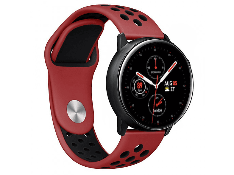 CASEONLINE EBN, Smartband, Samsung, Galaxy Watch Active 2, Rot/Schwarz