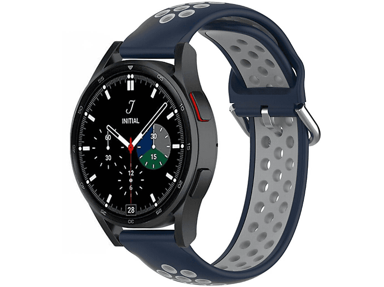 CASEONLINE EBN, Smartband, Samsung, Galaxy Watch 4 Classic (46mm), Marine/Grau