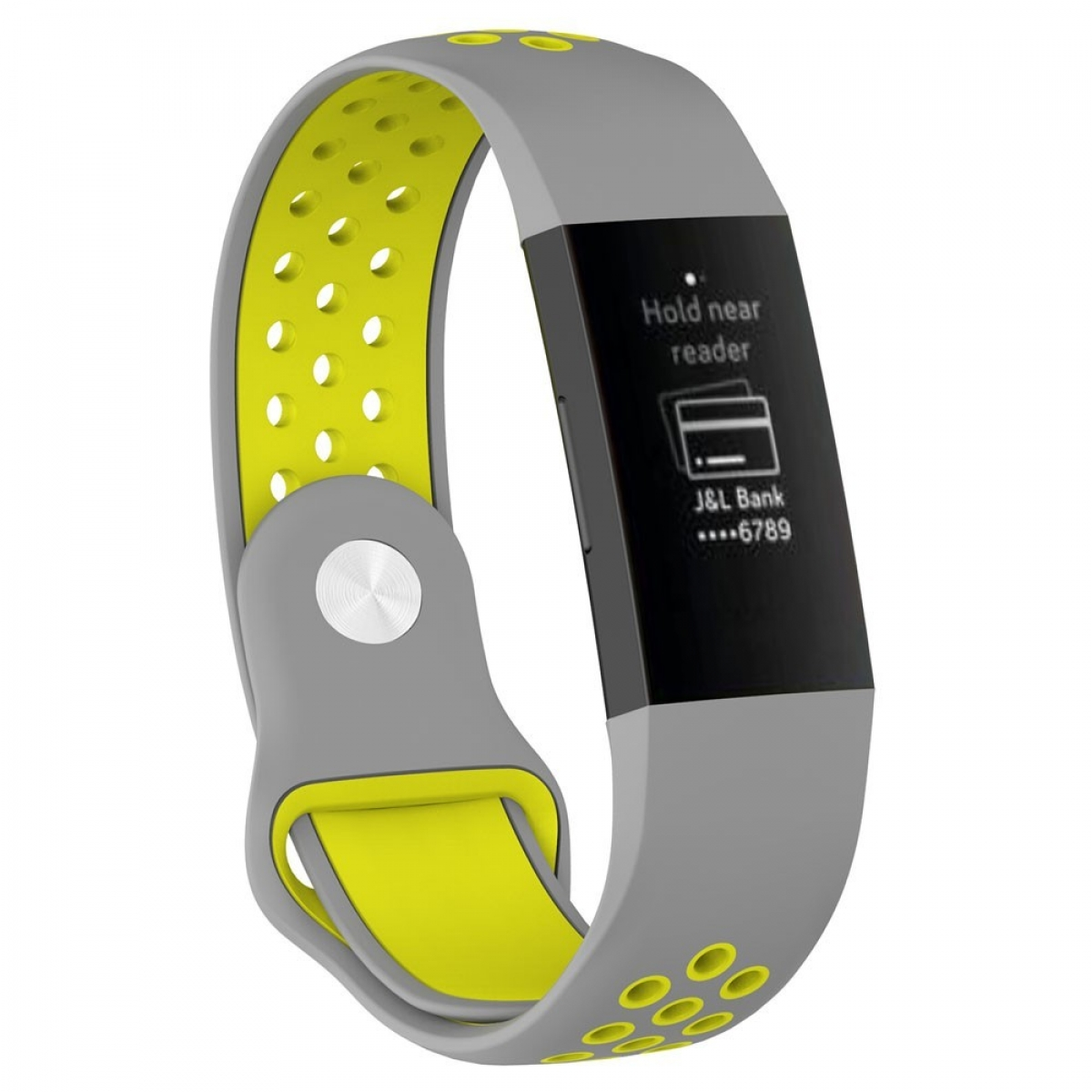 CASEONLINE EBN, Smartband, Fitbit, Fitbit Charge Grau/Gelb 3