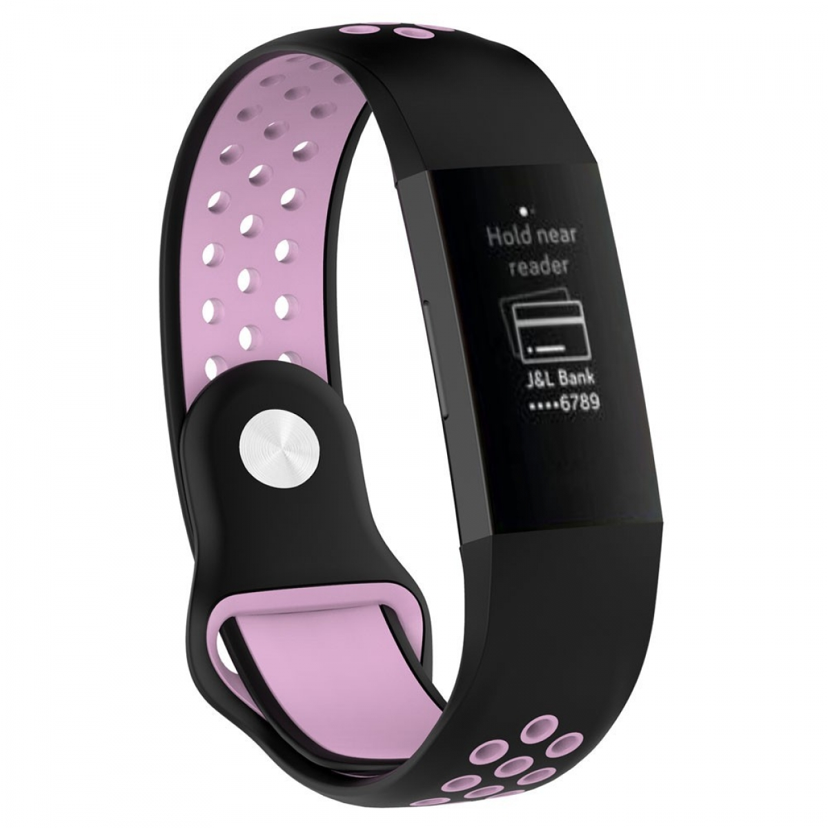 3, Schwarz/Rosa Fitbit EBN, CASEONLINE Smartband, Fitbit, Charge