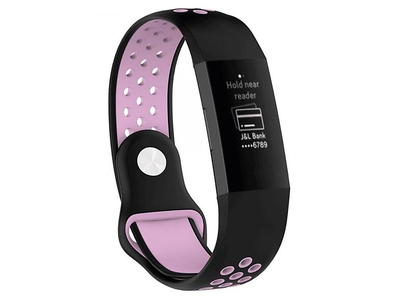 Schwarz/Rosa EBN, Charge Fitbit, 3, Fitbit CASEONLINE Smartband,