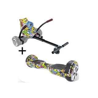 Hoverboard  - Hoverboard URBANGLIDE 65 Lite Multicolor + Kart Pilot Multicolor -550W URBANGLIDE, 15 km/h, 4000 mAh, 550 W, 110 kg, Multicolor