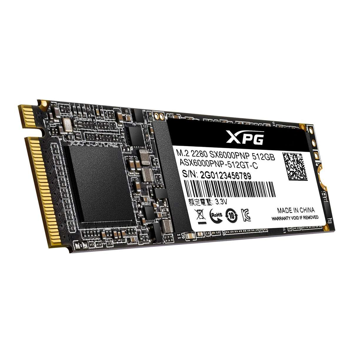 512 NVMe, ADATA intern 3.0 GB, Express XPG 512 PCI SX Pro 3D 6000 GB M.2 SSD, TLC