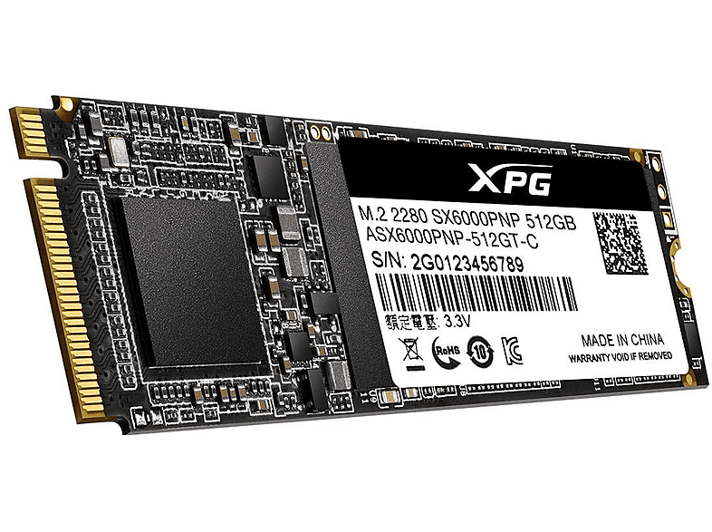ADATA XPG SX 6000 3.0 GB, TLC SSD, 3D 512 Express intern GB Pro M.2 PCI NVMe, 512