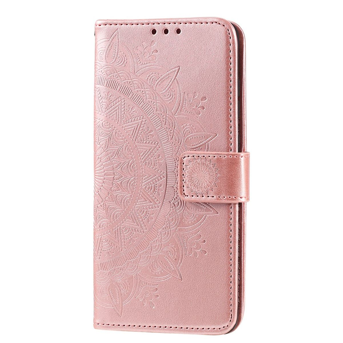 COVERKINGZ Klapphülle mit Mandala Muster, Galaxy A33 Rosegold Bookcover, Samsung, 5G