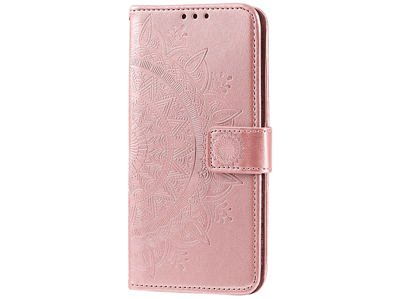 4G, Mandala Galaxy mit Rosegold Bookcover, Muster, COVERKINGZ A13 Klapphülle Samsung,