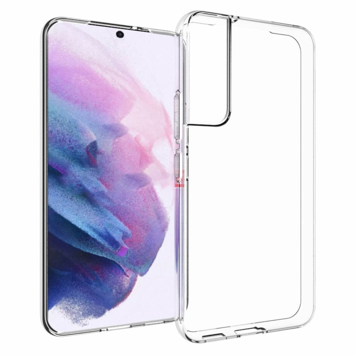 Eine transparente Handyhülle mit einem Telefon darin, das den Bildschirm anzeigt.