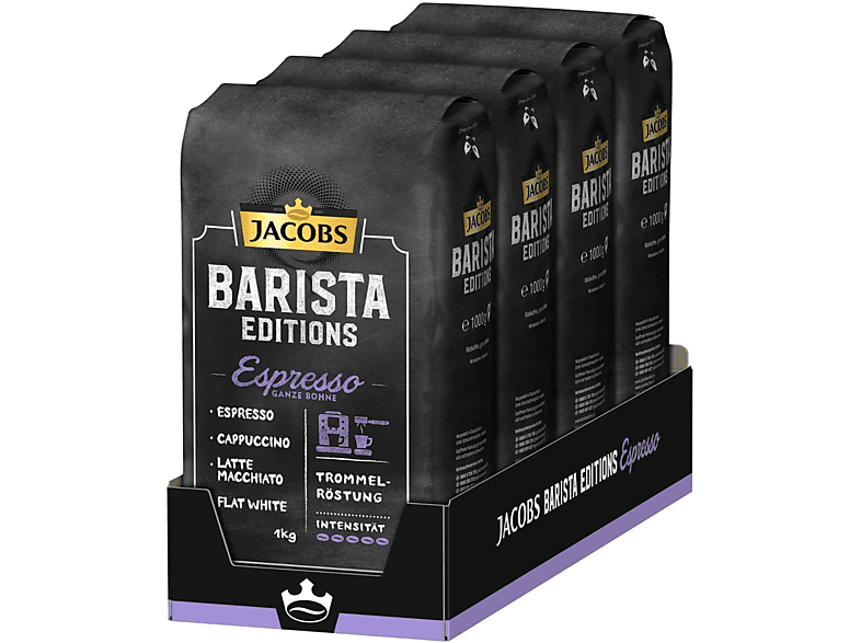JACOBS Barista Editions Espresso 4 x 1 kg ganze geröstete
