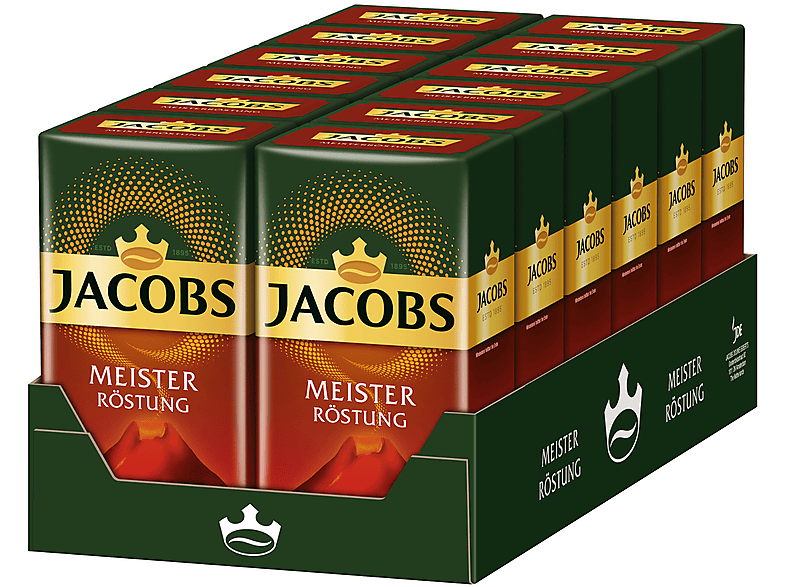 JACOBS Meisterröstung 12 x 500 g gemahlener Röstkaffee Filterkaffee (Filter-Kaffeemaschine)