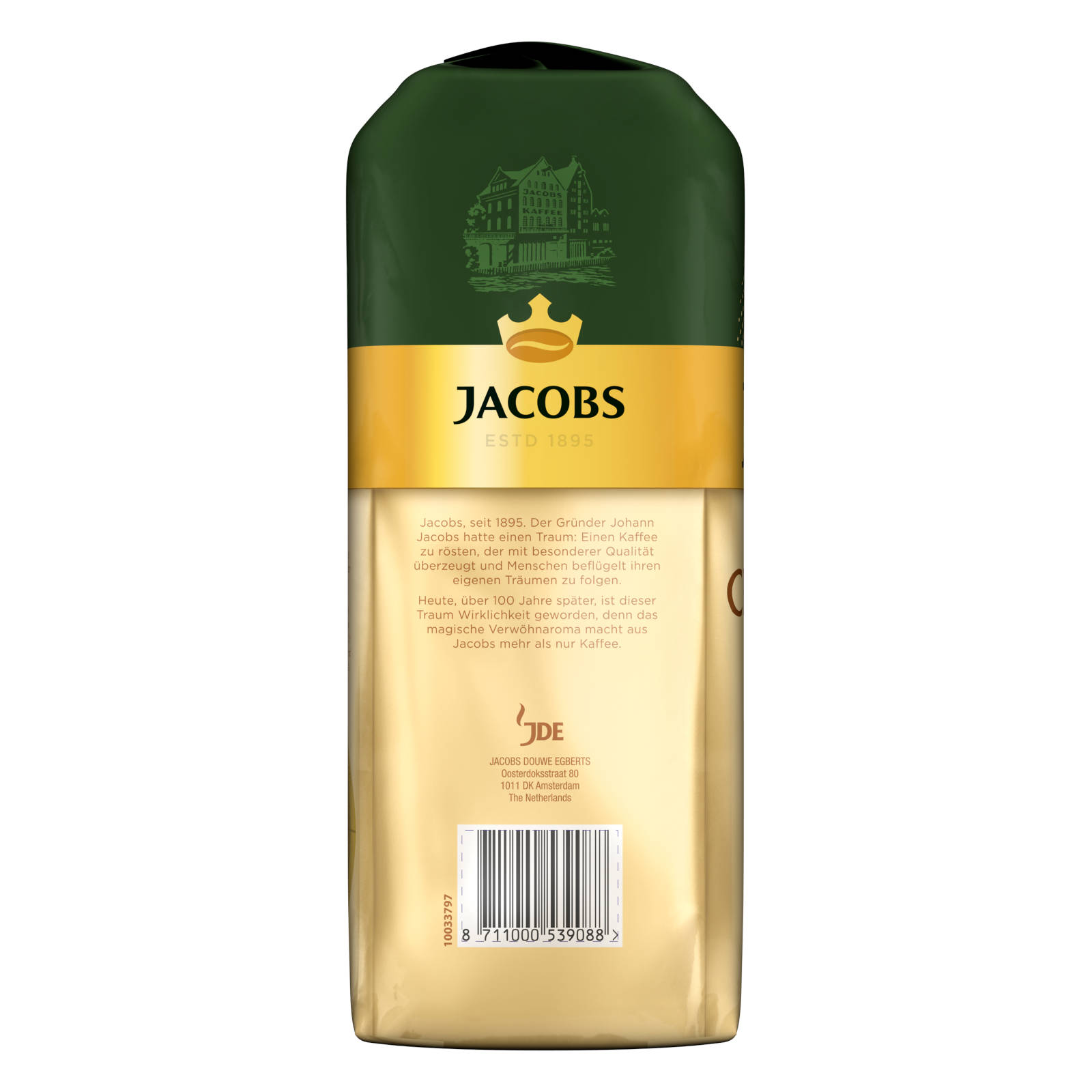 Gold 1 JACOBS kg Expertenröstung Kaffeebohnen Crema 4 (Kaffeevollautomat) geröstete x ganze