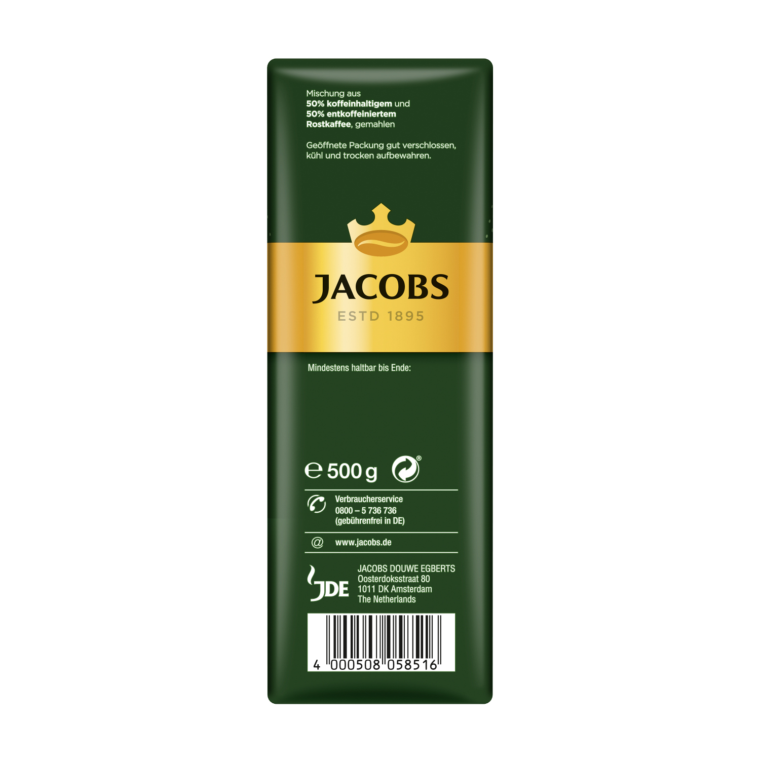 500 g gemahlener JACOBS (Filter-Kaffeemaschine) Krönung Röstkaffee 12 Balance x Filterkaffee