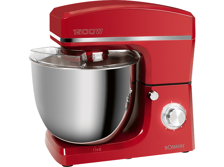 BOMANN KM 6036 Watt) CB 10 l, Küchenmaschine (Rührschüsselkapazität: Rot 1500